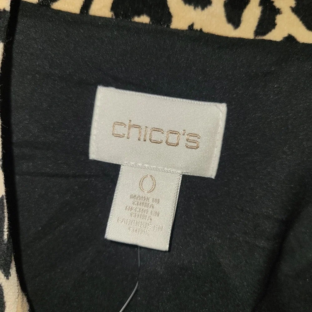 Chico's Leopard Print Jacket Trendy‎ Statement Piece Size 0 Y2K Retro Glam